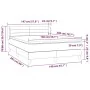 Box spring bed with taupe gray fabric mattress 140x200 cm by vidaXL, Beds and slatted bases - Ref: Foro24-3126329, Price: 455...