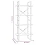Estantería contrachapada 4 niveles roble marrón 60x30x140 cm de vidaXL, Librerías y estanterías - Ref: Foro24-821311, Precio:...