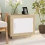 Mesa de centro madera contrachapada blanco y Sonoma 51x50x45 cm de vidaXL, Mesas de centro - Ref: Foro24-811804, Precio: 48,3...