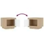 Mesa de centro madera contrachapada blanco y Sonoma 51x50x45 cm de vidaXL, Mesas de centro - Ref: Foro24-811804, Precio: 48,3...