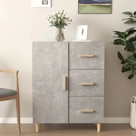 Aparador de madera contrachapada gris hormigón 69,5x34x90 cm de vidaXL, Aparadores - Ref: Foro24-812172, Precio: 80,85 €, Des...