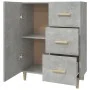 Aparador de madera contrachapada gris hormigón 69,5x34x90 cm de vidaXL, Aparadores - Ref: Foro24-812172, Precio: 80,85 €, Des...
