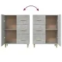 Aparador de madera contrachapada gris hormigón 69,5x34x90 cm de vidaXL, Aparadores - Ref: Foro24-812172, Precio: 80,85 €, Des...