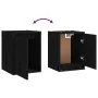 Armario de pared de madera maciza de pino negro 30x30x40 cm de vidaXL, Estantes y estanterías - Ref: Foro24-813483, Precio: 3...