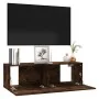 Mueble de TV madera contrachapada roble ahumado 100x30x30 cm de vidaXL, Muebles TV - Ref: Foro24-815096, Precio: 42,31 €, Des...