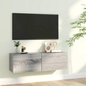 Mueble para TV madera contrachapada gris Sonoma 100x30x30 cm de vidaXL, Muebles TV - Ref: Foro24-815097, Precio: 43,04 €, Des...