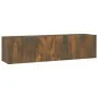Mueble de pared TV contrachapado roble ahumado 120x30x30 cm de vidaXL, Muebles TV - Ref: Foro24-815099, Precio: 50,36 €, Desc...