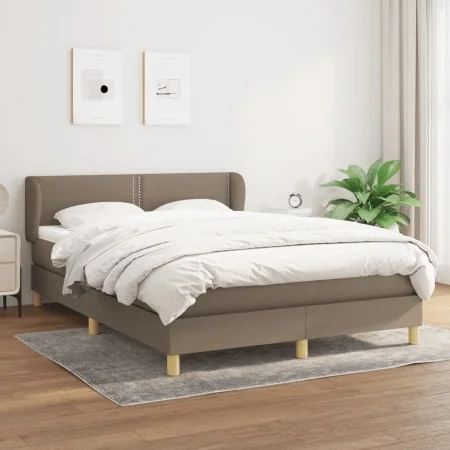 Boxspringbett mit taupegrauer Stoffmatratze 140x200 cm von vidaXL, Betten und Lattenroste - Ref: Foro24-3126729, Preis: 423,6...