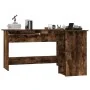 Escritorio esquina madera contrachapada roble humo 120x140x75cm de vidaXL, Escritorios - Ref: Foro24-815384, Precio: 89,89 €,...