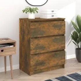 Aparador madera contrachapada color roble ahumado 60x35x76 cm de vidaXL, Aparadores - Ref: Foro24-815510, Precio: 74,28 €, De...