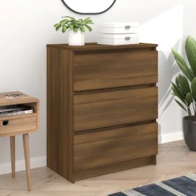 Aparador de madera contrachapada roble marrón 60x35x76 cm de vidaXL, Aparadores - Ref: Foro24-815512, Precio: 80,08 €, Descue...