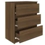 Aparador de madera contrachapada roble marrón 60x35x76 cm de vidaXL, Aparadores - Ref: Foro24-815512, Precio: 80,08 €, Descue...