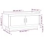 Mesa de centro madera de ingeniería roble ahumado 102x50x45 cm de vidaXL, Mesas de centro - Ref: Foro24-817231, Precio: 65,26...