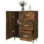 Aparador de madera de ingeniería roble ahumado 69,5x34x90 cm de vidaXL, Aparadores - Ref: Foro24-817351, Precio: 66,66 €, Des...