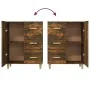 Aparador de madera de ingeniería roble ahumado 69,5x34x90 cm de vidaXL, Aparadores - Ref: Foro24-817351, Precio: 66,66 €, Des...