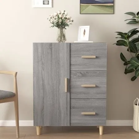 Aparador de madera de ingeniería gris Sonoma 69,5x34x90 cm de vidaXL, Aparadores - Ref: Foro24-817352, Precio: 77,39 €, Descu...