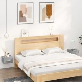 Mesitas de noche de pared 2 uds color gris Sonoma 35x35x20 cm de vidaXL, Mesitas de noche - Ref: Foro24-817576, Precio: 33,88...