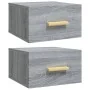 Wall bedside tables 2 pcs Sonoma gray color 35x35x20 cm by vidaXL, Nightstands - Ref: Foro24-817576, Price: 33,88 €, Discount: %