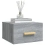 Wall bedside tables 2 pcs Sonoma gray color 35x35x20 cm by vidaXL, Nightstands - Ref: Foro24-817576, Price: 33,88 €, Discount: %