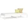 Sofá cama madera maciza de pino blanco 90x200 cm de vidaXL, Camas y somieres - Ref: Foro24-820413, Precio: 86,49 €, Descuento: %