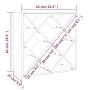 Solid pine wood wine rack 62x25x62 cm by vidaXL, Wine and liquor cabinets - Ref: Foro24-821542, Price: 61,70 €, Discount: %