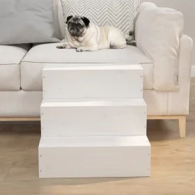 Pet ladder solid white pine wood 40x37.5x35 cm by vidaXL, Pet Steps and Ramps - Ref: Foro24-822462, Price: 44,95 €, Discount: %