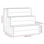 Pet ladder solid white pine wood 40x37.5x35 cm by vidaXL, Pet Steps and Ramps - Ref: Foro24-822462, Price: 44,95 €, Discount: %