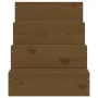 Escalera mascotas madera maciza de pino marrón miel 40x49x47 cm de vidaXL, Escalones y rampas para mascotas - Ref: Foro24-822...