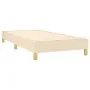 Box spring bed with cream fabric mattress 100x200 cm by vidaXL, Beds and slatted bases - Ref: Foro24-3130334, Price: 308,61 €...