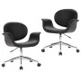Sillas de comedor giratorias 2 unidades cuero sintético negro de vidaXL, Sillas de comedor - Ref: Foro24-3054854, Precio: 241...