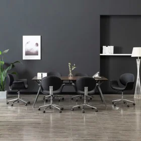 Sillas de comedor giratorias 6 unidades cuero sintético negro de vidaXL, Sillas de comedor - Ref: Foro24-3054856, Precio: 752...
