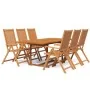 Juego de comedor de jardín 7 piezas madera maciza de acacia de vidaXL, Conjuntos de jardín - Ref: Foro24-3079638, Precio: 646...