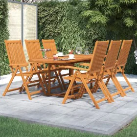 Juego de comedor para jardín 7 piezas madera maciza de acacia de vidaXL, Conjuntos de jardín - Ref: Foro24-3079639, Precio: 6...