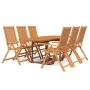 Juego de comedor para jardín 7 piezas madera maciza de acacia de vidaXL, Conjuntos de jardín - Ref: Foro24-3079639, Precio: 6...
