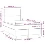 Cama box spring con colchón y LED tela marrón oscuro 120x200 cm de vidaXL, Camas y somieres - Ref: Foro24-3134784, Precio: 41...