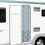 Cortina mosquitera de chenilla blanca y gris 90x200 cm de vidaXL, Mosquiteras para ventanas - Ref: Foro24-315133, Precio: 58,...