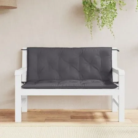 Garden bench cushions 2 pcs anthracite 120x50x7 cm by vidaXL, Cushions for chairs and sofas - Ref: Foro24-315004, Price: 45,7...