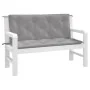 Cojines de banco de jardín 2 uds tela Oxford gris 120x50x7 cm de vidaXL, Cojines para sillas y sofás - Ref: Foro24-315005, Pr...