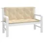 Cojines de banco de jardín 2 uds tela Oxford beige 120x50x7 cm de vidaXL, Cojines para sillas y sofás - Ref: Foro24-315007, P...