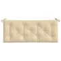 Cojines de banco de jardín 2 uds tela Oxford beige 120x50x7 cm de vidaXL, Cojines para sillas y sofás - Ref: Foro24-315007, P...