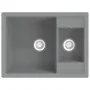 Double bowl kitchen sink with overflow in gray granite by vidaXL, Sinks - Ref: Foro24-147086, Price: 110,63 €, Discount: %