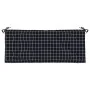 Cojines para banco jardín 2 uds tela a cuadros negro 120x50x7cm de vidaXL, Cojines para sillas y sofás - Ref: Foro24-361691, ...
