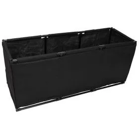 Caja de almacenaje tela negra 105x34,5x45 cm de vidaXL, Baúles de almacenamiento - Ref: Foro24-343148, Precio: 27,79 €, Descu...