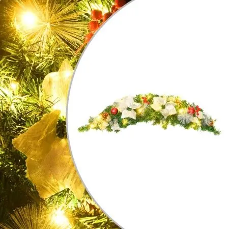Christmas arch with green LED lights 90 cm PVC by vidaXL, Christmas lights - Ref: Foro24-320979, Price: 23,15 €, Discount: %