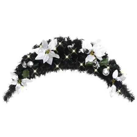 Arco de Navidad con luces LED negro 90 cm PVC de vidaXL, Luces de Navidad - Ref: Foro24-320981, Precio: 21,86 €, Descuento: %