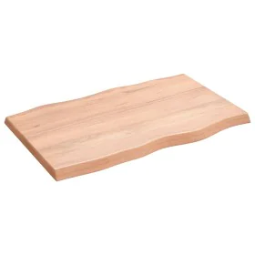 Treated wood table top with natural brown edge 80x50x(2-4) cm by vidaXL, Table tops - Ref: Foro24-363942, Price: 47,87 €, Dis...