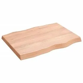 Tablero mesa madera tratada borde natural marrón 80x60x(2-6) cm de vidaXL, Tableros para mesas - Ref: Foro24-363946, Precio: ...