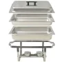 Set calentador de comida para buffet 4 piezas acero inoxidable de vidaXL, Escalfadores - Ref: Foro24-50530, Precio: 229,08 €,...