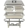 Set calentador de comida para buffet 4 piezas acero inoxidable de vidaXL, Escalfadores - Ref: Foro24-50530, Precio: 229,08 €,...