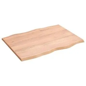 Tablero mesa madera tratada roble borde natural 80x60x2 cm de vidaXL, Tableros para mesas - Ref: Foro24-363944, Precio: 48,07...